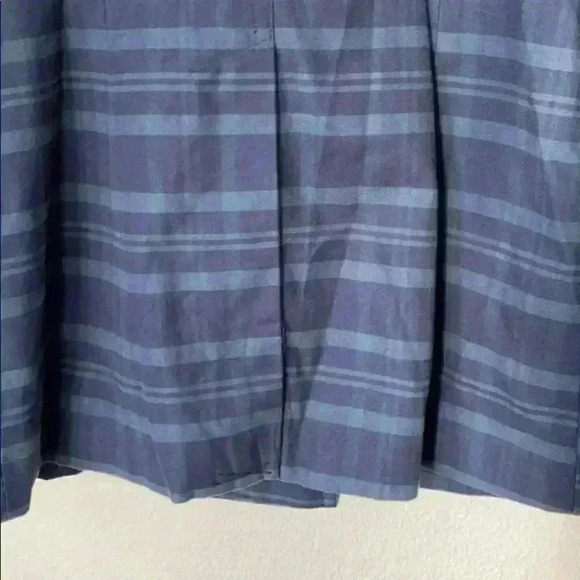 Banana Republic Novelty Plaid Trench Coat Blue Size Small - Picture 7 of 8